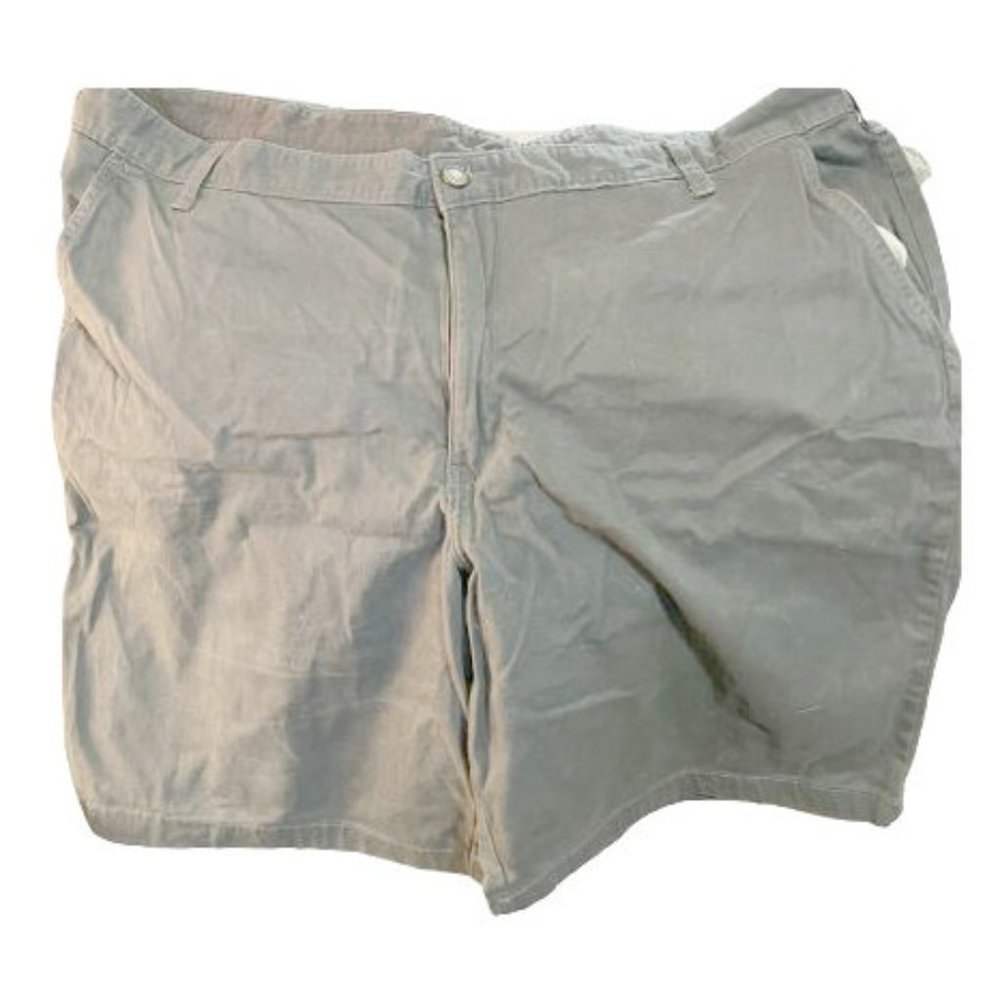 George Men Stretch Flat Front Big & Tall  Black cotton Shorts Size 42